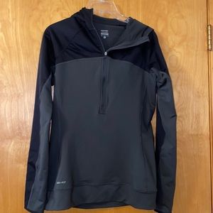 Nike hooded fleece lined quarter zip